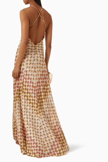 Open-back Knit Dress in Viscose Blend