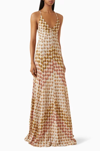 Open-back Knit Dress in Viscose Blend