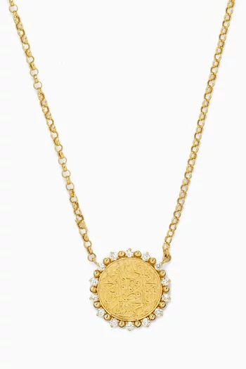 Prayer Diamond Necklace in 18kt Gold