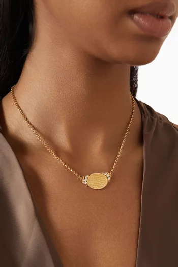 Ayat Al kursi Diamond Necklace in 18kt Yellow Gold