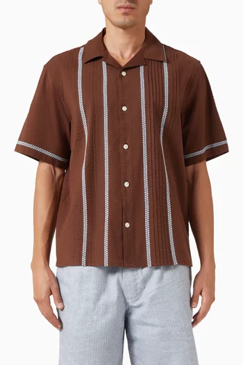 Didcot Pintuck Shirt in Cotton-blend