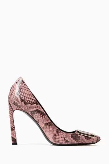 Trompette 100 Pumps in Reptile-print Calfskin