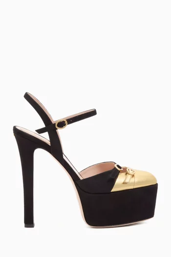 Crasher Platform 145 Pumps in Suede