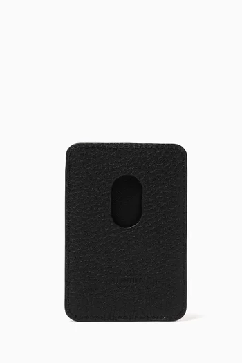Rockstud Magnetic Cardholder in Leather