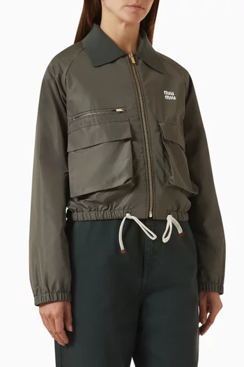 Blouson Jacket in Technical Fabric