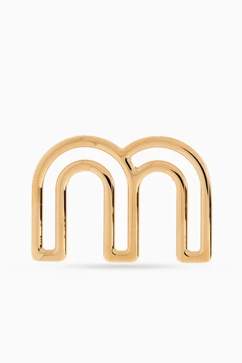 Logo Brooch in Metal