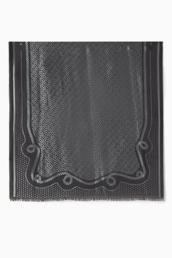 Printed Scarf in Satin
