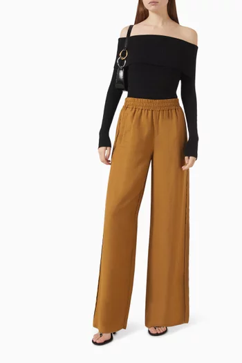 Wide-leg Pants in Lyocell Blend