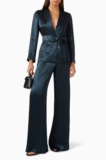 Wide-leg Pants in Satin