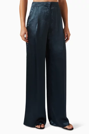 Wide-leg Pants in Satin