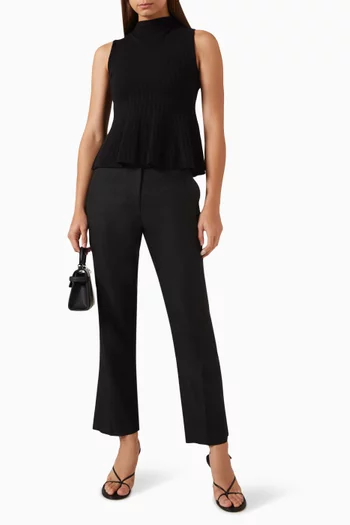 Peplum Top in Lyocell Blend