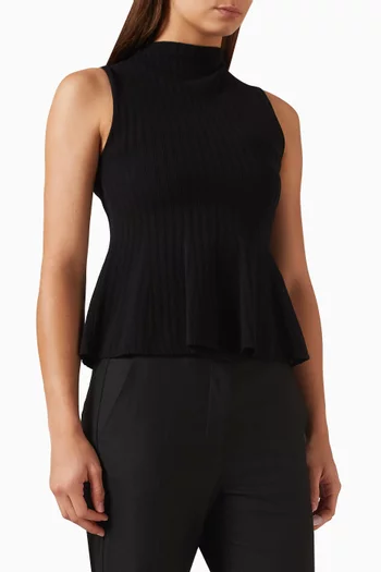 Peplum Top in Lyocell Blend