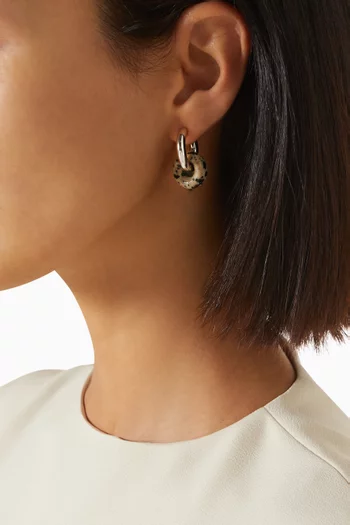 The Palma Washer Hoops in Rhodium-plated Silver