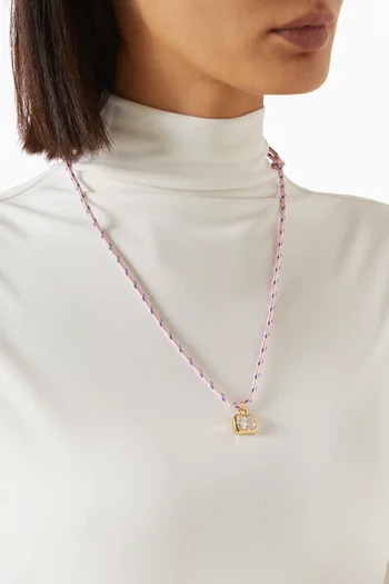 The Playa Cord Necklace in 14kt Gold-plated Brass
