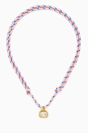 The Playa Cord Necklace in 14kt Gold-plated Brass
