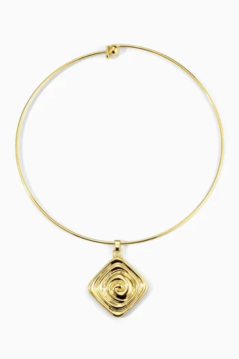 The Seychelles Choker Necklace in 14kt Gold-plated Brass