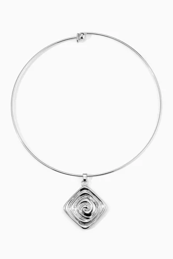 The Seychelles Choker Necklace in Rhodium-plated Silver