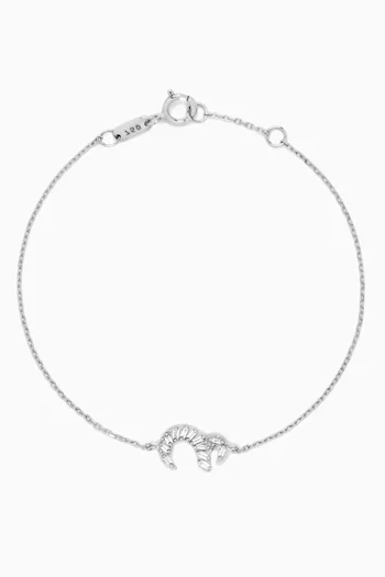 Oula Arabic Letter 'Ein' Diamond Bracelet in 18kt Gold