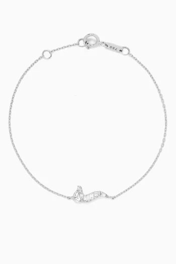 Oula Arabic Letter 'Meem' Diamond Bracelet in 18kt Gold