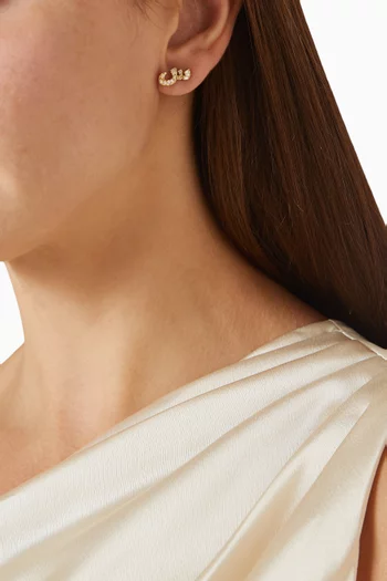Oula 'Seen' Diamond Earrings in 18kt Gold