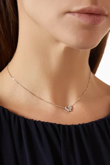 Oula Arabic Letter 'Yaa' Diamond Necklace in 18kt Gold
