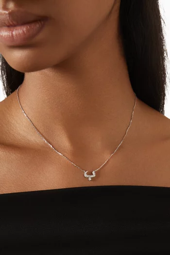 Oula Arabic Letter 'Baa' Diamond Necklace in 18kt Gold
