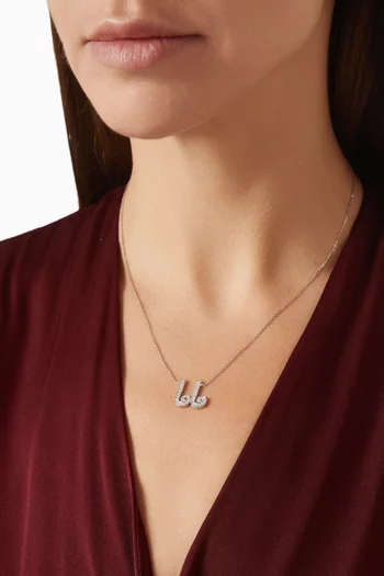 Oula Arabic 'Mama' Diamond Necklace in 18kt Gold