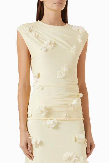 Tessa Floral-appliqué Top