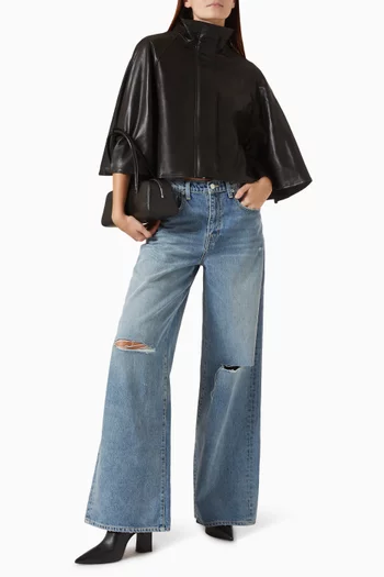 Orvik Cape Jacket in Leather
