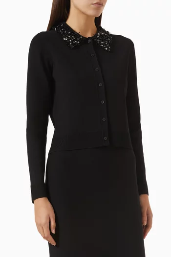 Trae Embellished-collar Cardigan