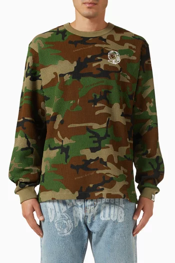 Camo Waffle T-shirt in Cotton