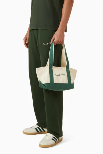 Mini Wordmark Small Boat Tote Bag in Canvas