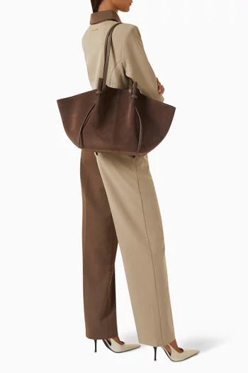 Large Mochi Tote Bag in Suede Leather