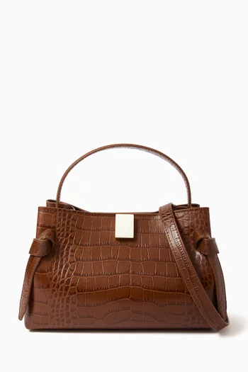 Mini Gyoza Bag in Embossed Bovine Leather