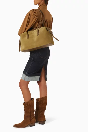 Brioche Duffle Bag in Suede Leather