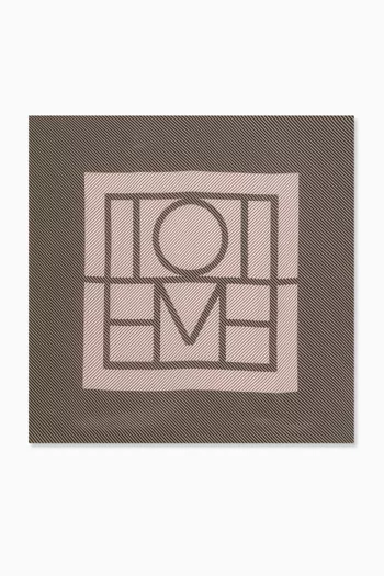 Centered Monogram Scarf in Silk