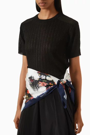 Printed Scarf in Silk