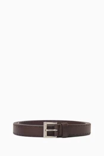 Antiqued Belt in Lambskin Leather