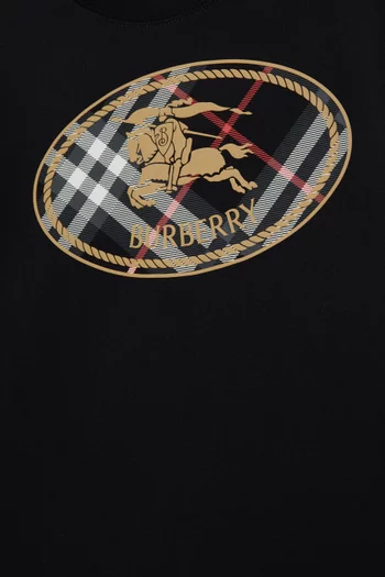 Check Knight Stamp T-shirt in Cotton