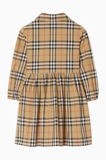 Check Dress in Cotton