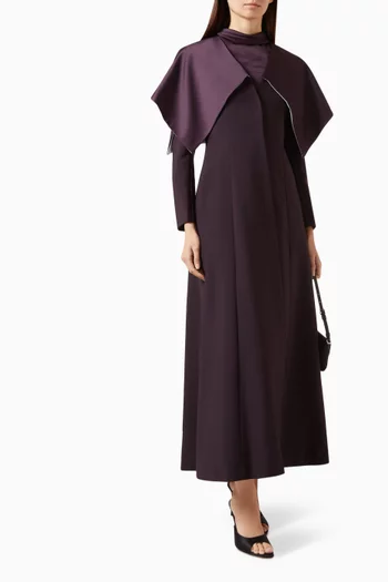 Draped Shoulder Blazer Abaya