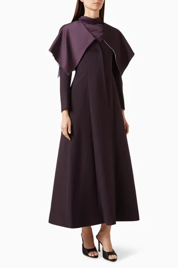 Draped Shoulder Blazer Abaya