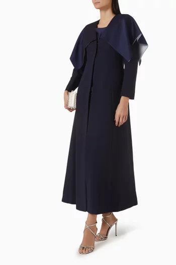 Draped Shoulder Blazer Abaya