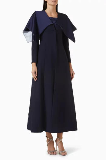Draped Shoulder Blazer Abaya