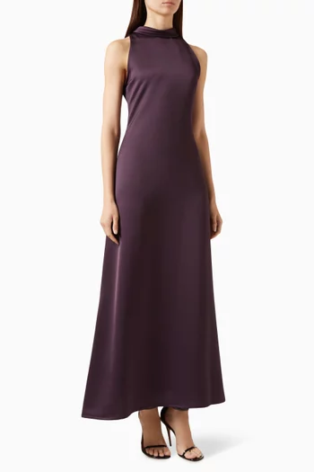 High-neck Maxi Dress
