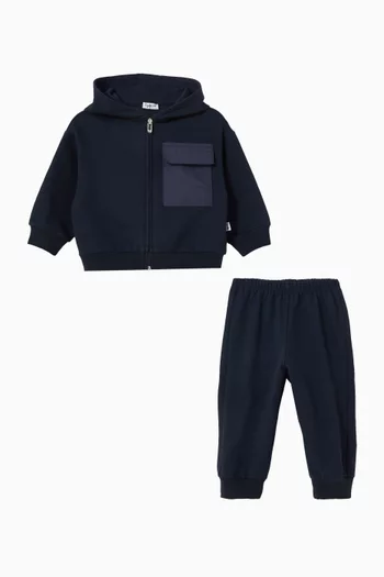 Sweatshirt & Sweatpants Set in Cotton Blenf