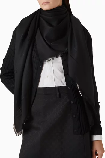 Double G Shawl in Silk-wool