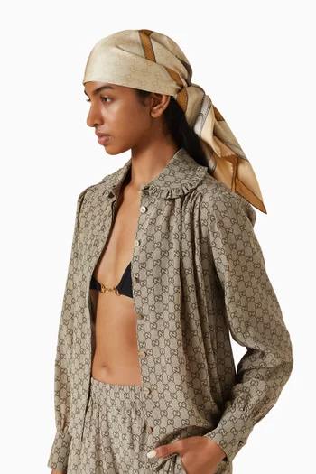 Harry Printed Scarf in Twill