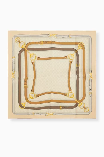 Harry Printed Scarf in Twill