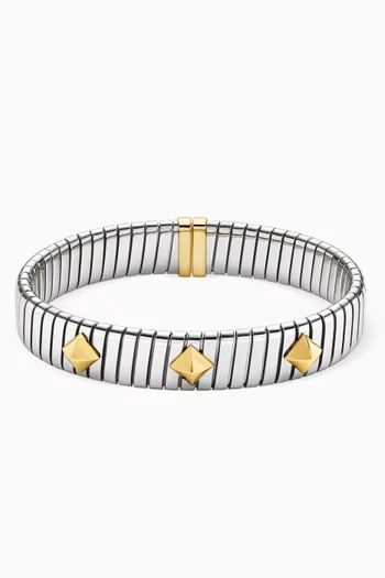 Tubogas Bracelet in 18kt Yellow Gold & Steel